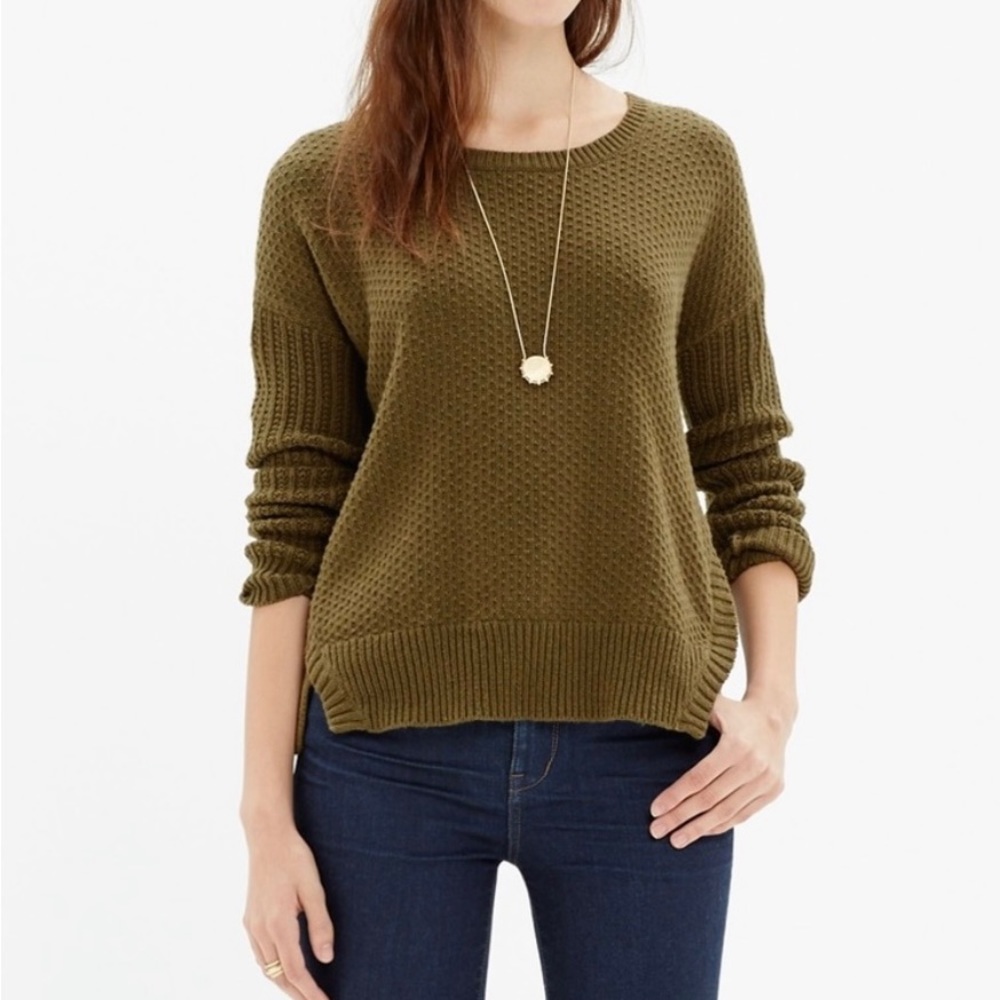Madewell Texture Mix Crewneck Sweater Size M